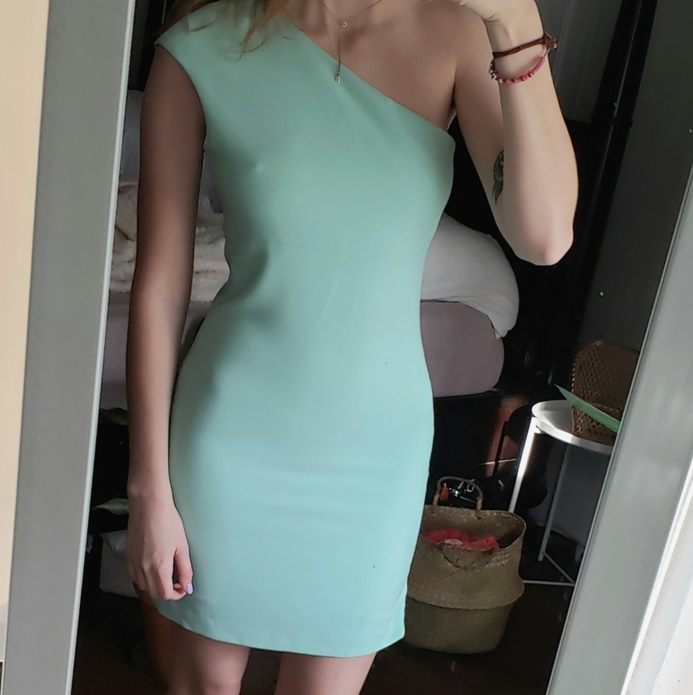 Zara Trafuluc one shoulder asymmetrical dress